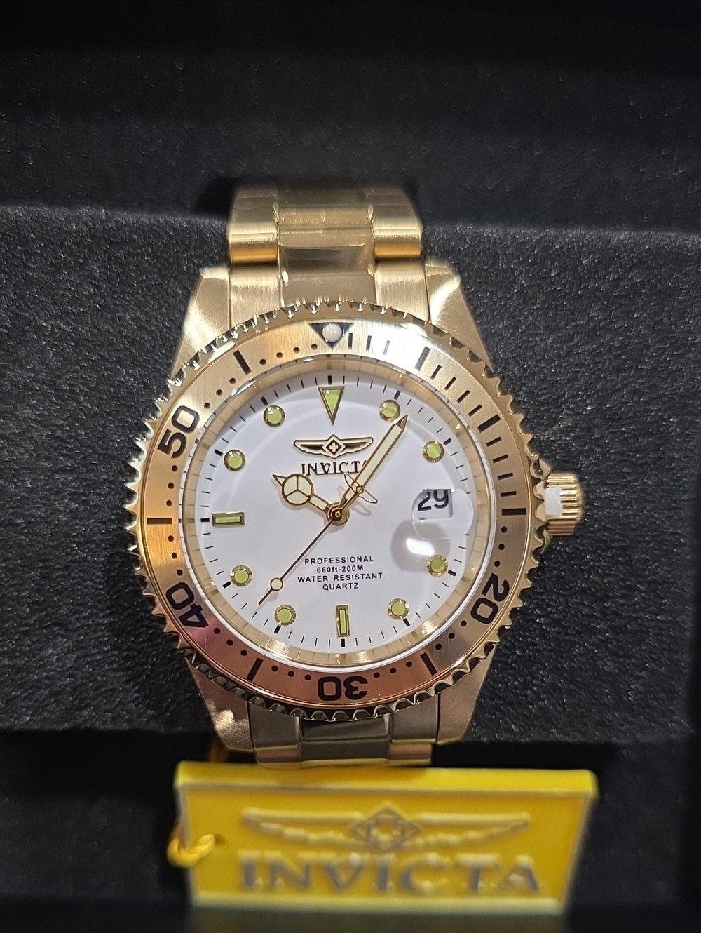 636.  Invicta Pro Diver Anchoris Men's Watch - 37.5mm, Gold (8938OB)